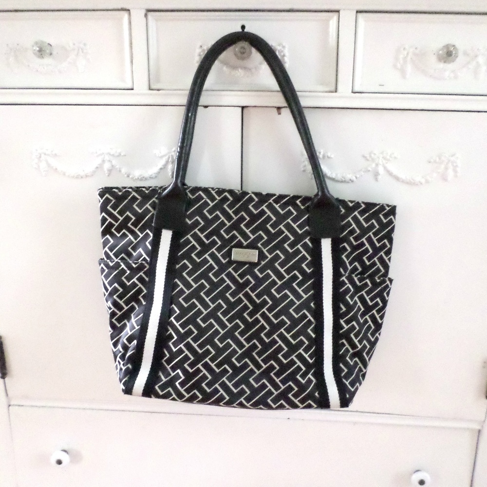 Tommy Hilfiger Black And White Tote Bag